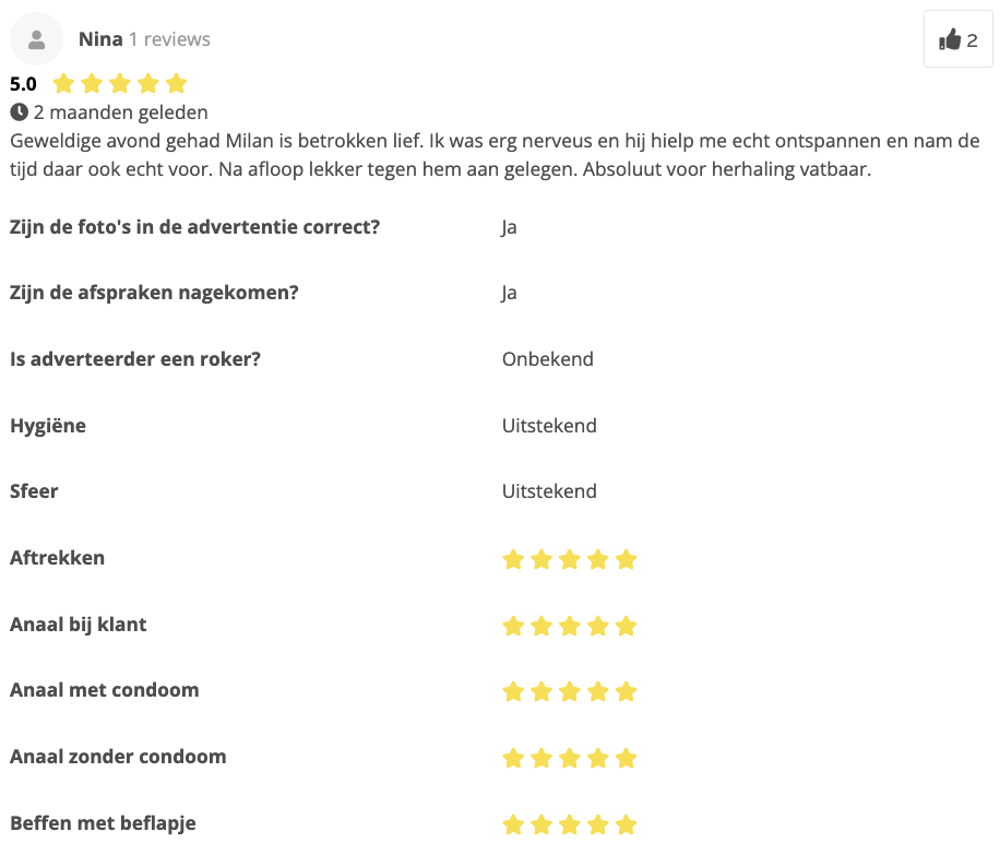 gigolo milan aanbeveling