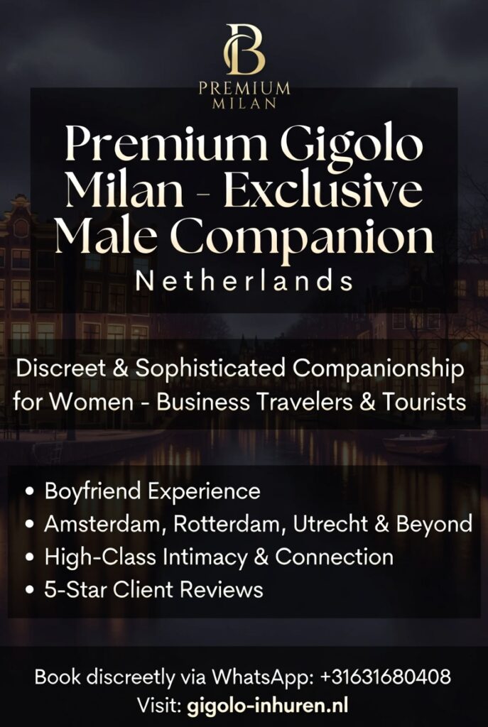 Premium Gigolo Milan - Exclusive Male Companion Netherlands. Discreet luxury companionship for women in Amsterdam, Rotterdam and beyond.