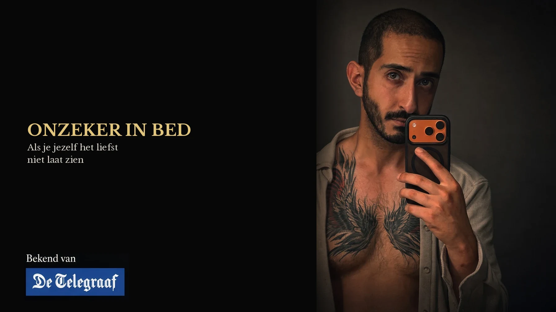 Gigolo Milan – bekend van De Telegraaf. Onzeker in bed, je hoeft jezelf niet te bewijzen