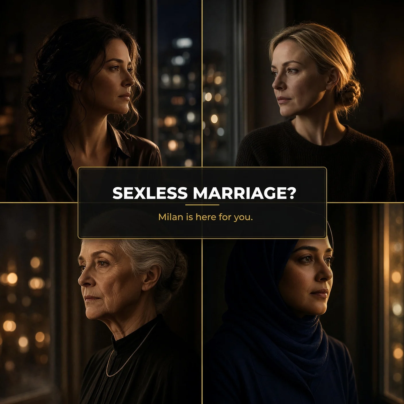 A woman in a sexless marriage, Gigolo Milan explains a discreet evening